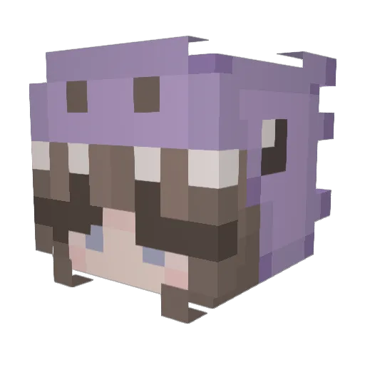 _Dragonii_ Minecraft avatar head, 3D render