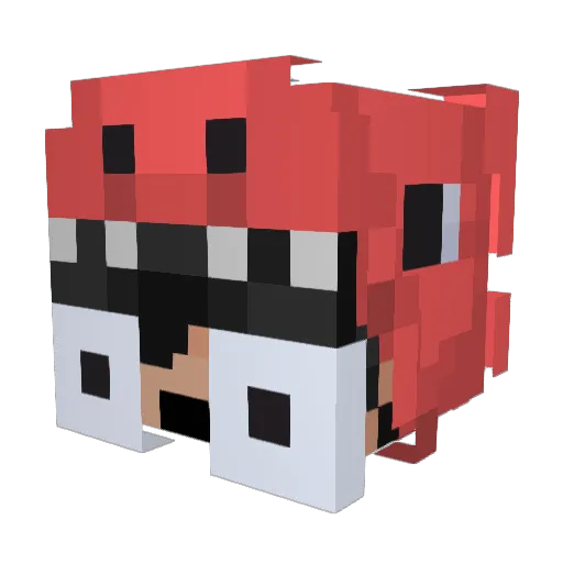 _Dragxn Minecraft avatar head, 3D render