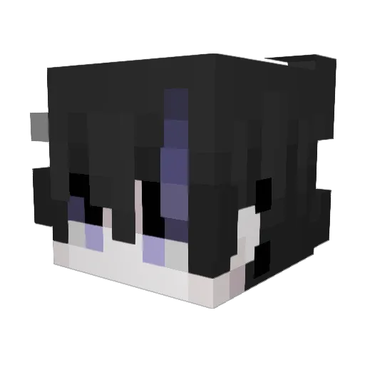 _DramQ Minecraft avatar head, 3D render