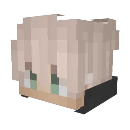 _Dran_ Minecraft avatar head, 3D render