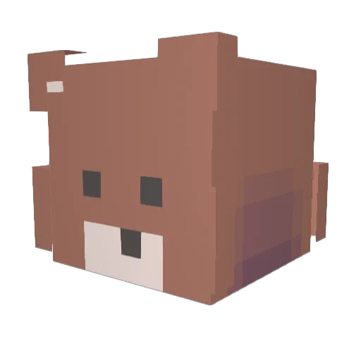 _DreaCat Minecraft avatar head, 3D render