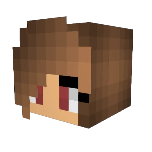 _DreamGirl_ Minecraft avatar head, 3D render