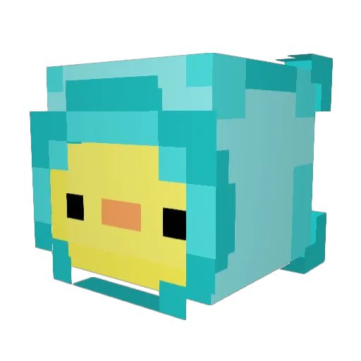 _Duck______ Minecraft avatar head, 3D render