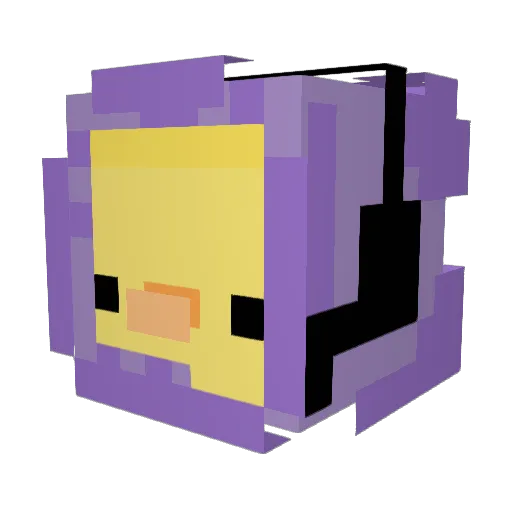_DuckiDuck_ Minecraft avatar head, 3D render