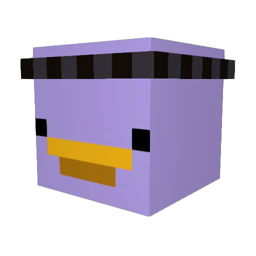 _Duckit_ Minecraft avatar head, 3D render