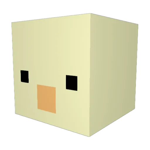 _Ducky27 Minecraft avatar head, 3D render