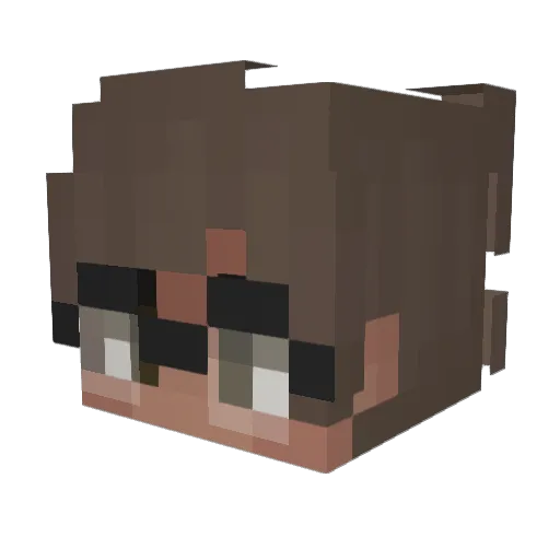_Dumii Minecraft avatar head, 3D render