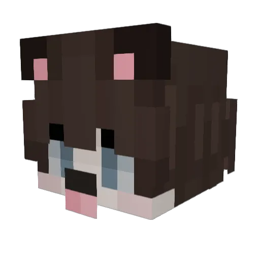 _E0a_ Minecraft avatar head, 3D render