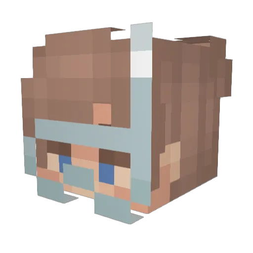 _EEIO Minecraft avatar head, 3D render