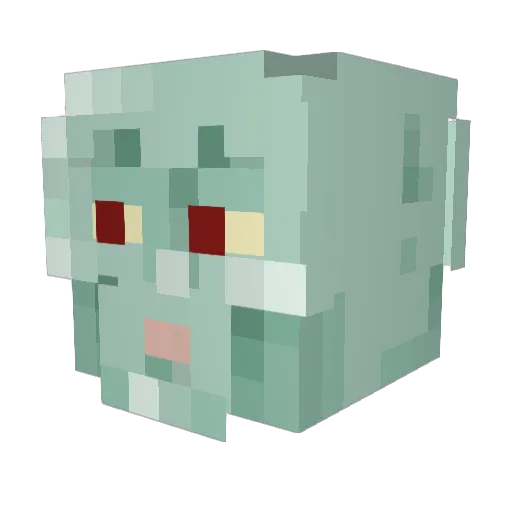 _EGOMEGALY_ Minecraft avatar head, 3D render