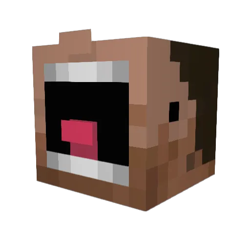 _EGO_25 Minecraft avatar head, 3D render
