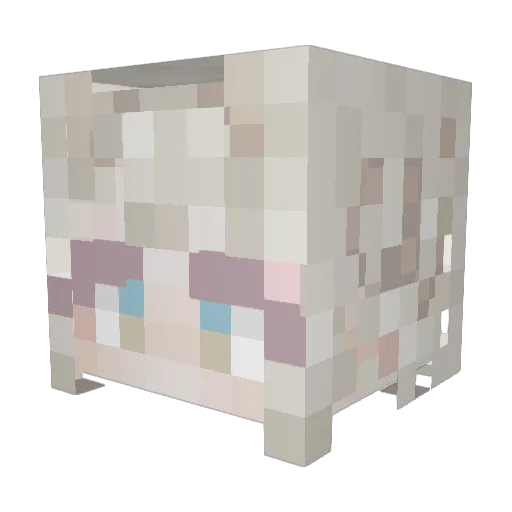 _EMiLK Minecraft avatar head, 3D render