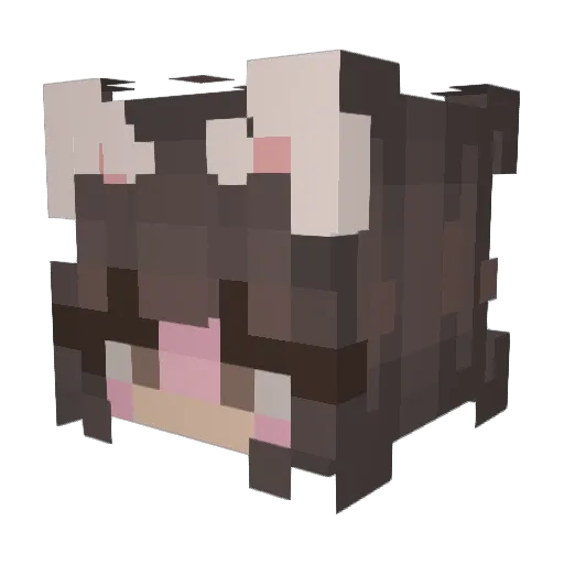 _ERROR_420 Minecraft avatar head, 3D render