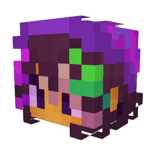 _EVILSKIT Minecraft avatar head, 3D render