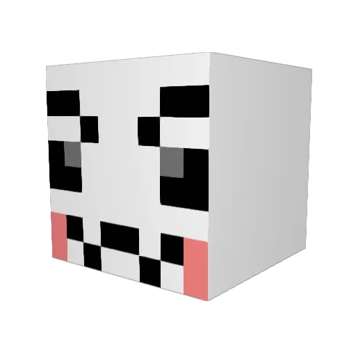 _E_kiya Minecraft avatar head, 3D render