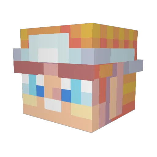 _Earendil Minecraft avatar head, 3D render