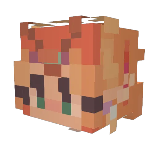 _Edalyn Minecraft avatar head, 3D render