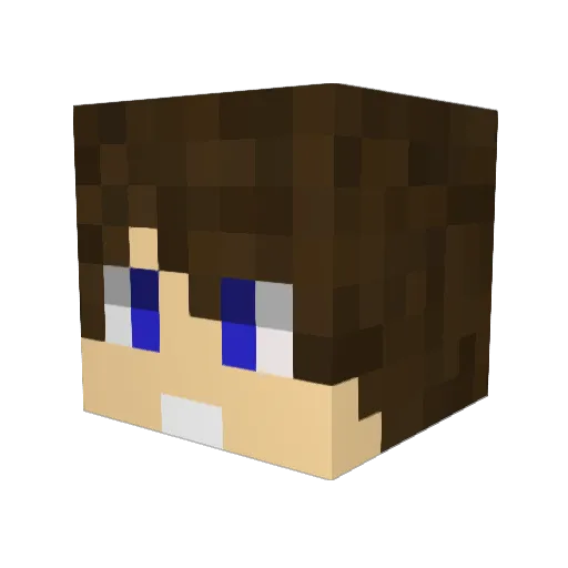 _EduRibe Minecraft avatar head, 3D render