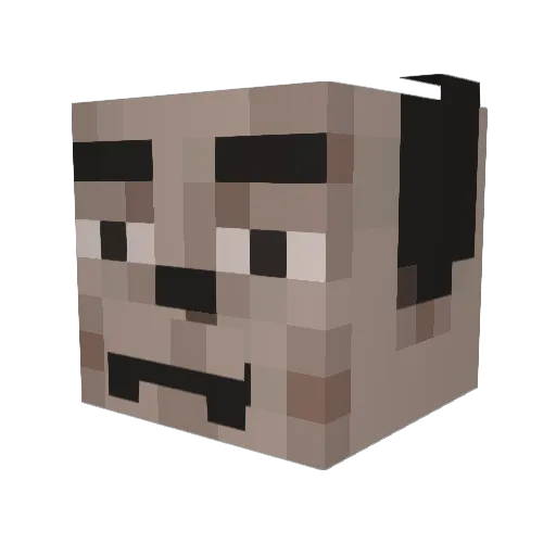 _Eg0mania_ Minecraft avatar head, 3D render