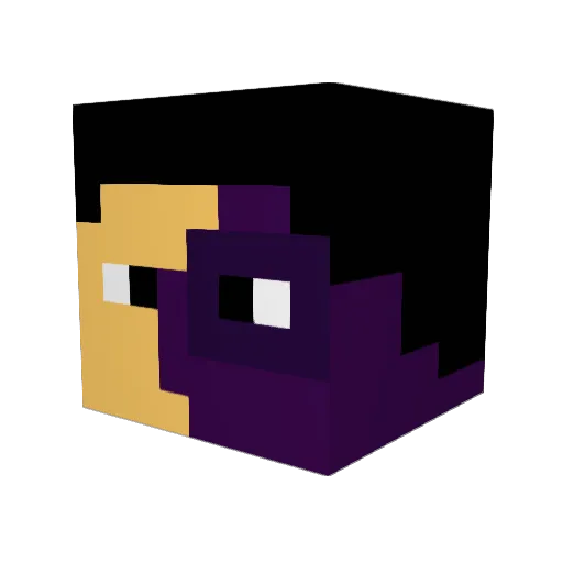 _EkT0_ Minecraft avatar head, 3D render