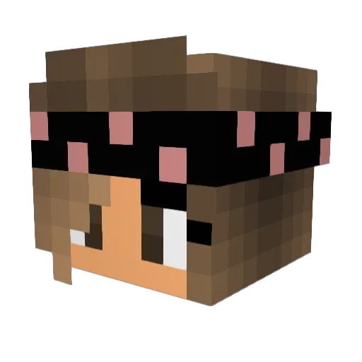 _Ele Minecraft avatar head, 3D render