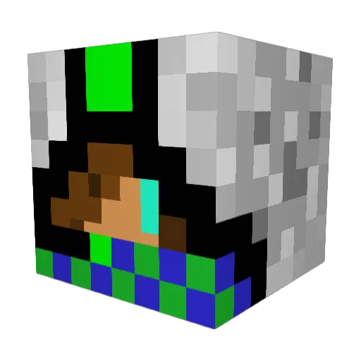 _Electrod_ Minecraft avatar head, 3D render