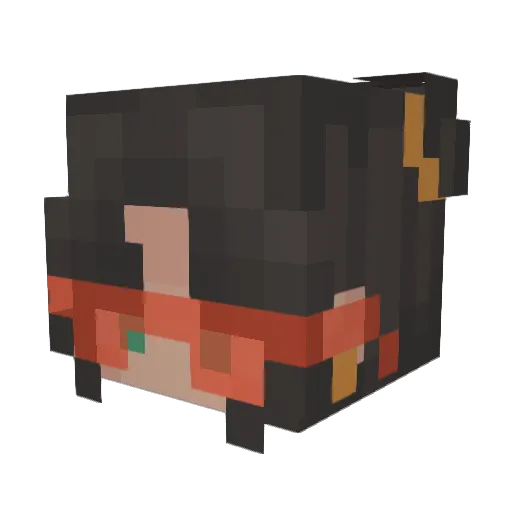 _Elementaly Minecraft avatar head, 3D render
