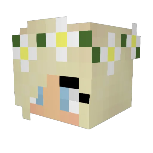 _Elephant__ Minecraft avatar head, 3D render