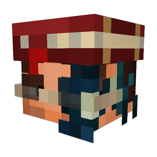 _Eliah Minecraft avatar head, 3D render