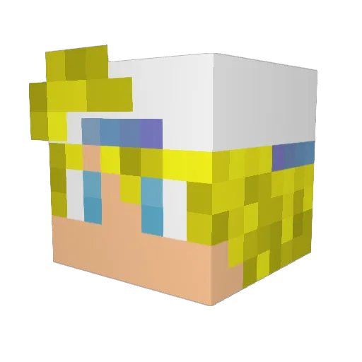 _EliteBas Minecraft avatar head, 3D render