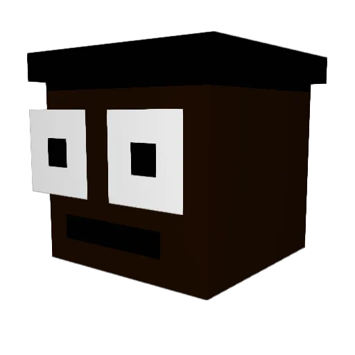 _Ella03 Minecraft avatar head, 3D render