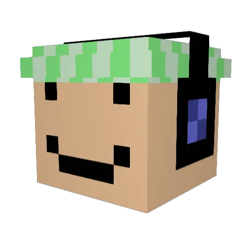 _Emex Minecraft avatar head, 3D render
