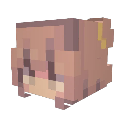_Emitsu Minecraft avatar head, 3D render