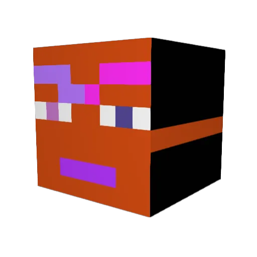 _Endermobb Minecraft avatar head, 3D render