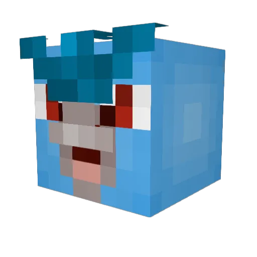 _Enjoyed_ Minecraft avatar head, 3D render