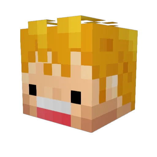 _EnnoHD Minecraft avatar head, 3D render