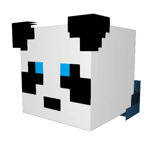 _Enton Minecraft avatar head, 3D render