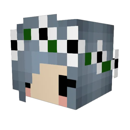 _Eridan_Ampora_ Minecraft avatar head, 3D render