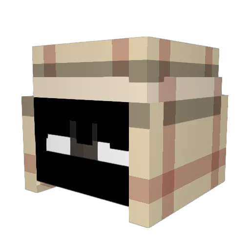 _Ermite_ Minecraft avatar head, 3D render