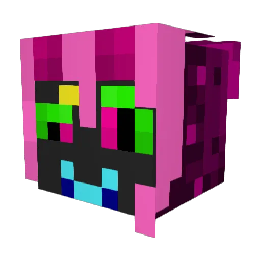 _Error4o4_ Minecraft avatar head, 3D render