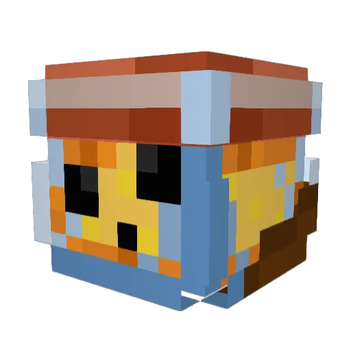 _Eshkere_ Minecraft avatar head, 3D render