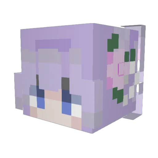 _Euphonic Minecraft avatar head, 3D render