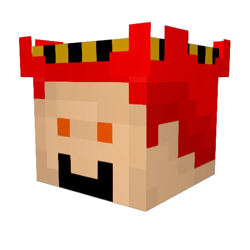 _Eustass_ Minecraft avatar head, 3D render