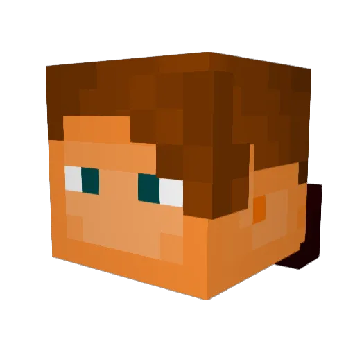 _Ev13_ Minecraft avatar head, 3D render