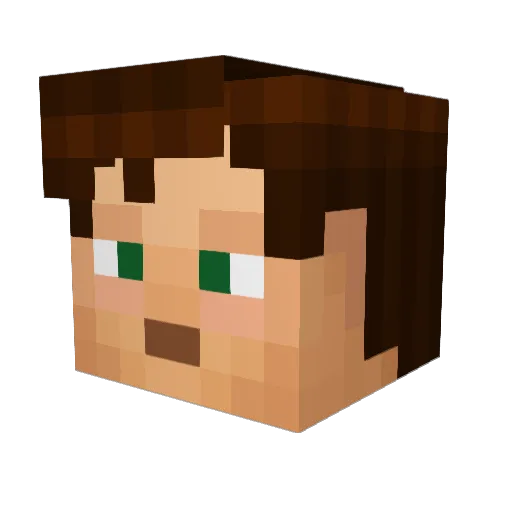 _EvanMC_ Minecraft avatar head, 3D render