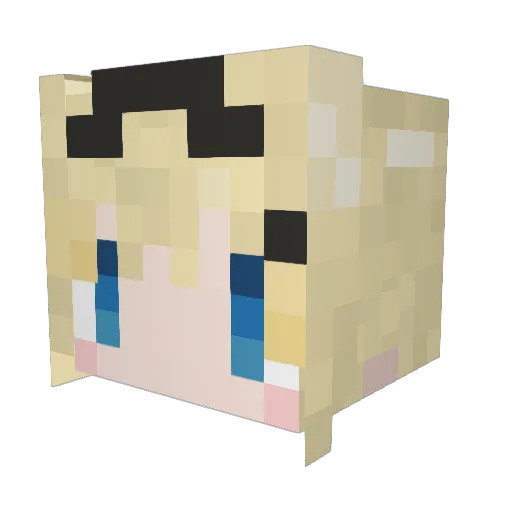 _Eve3 Minecraft avatar head, 3D render