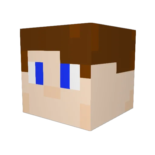 _EvilGenius_ Minecraft avatar head, 3D render