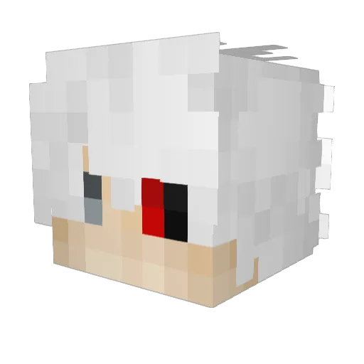_Exilio Minecraft avatar head, 3D render