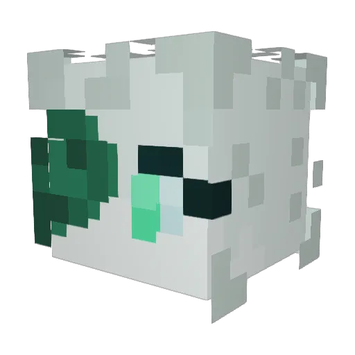 _Eyes_ Minecraft avatar head, 3D render