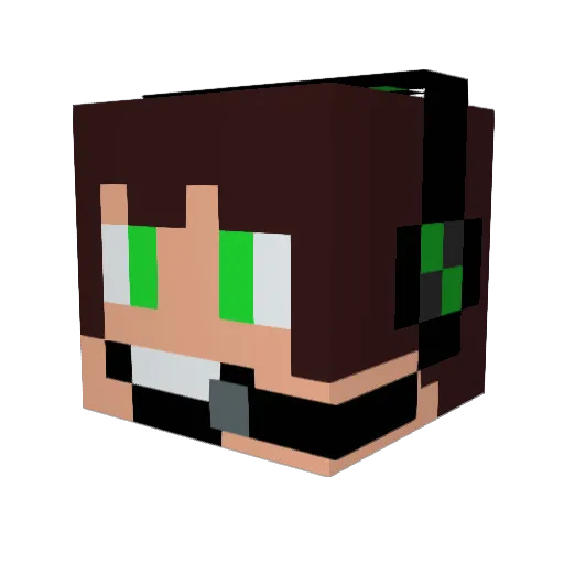 _EzCheezy_ Minecraft avatar head, 3D render